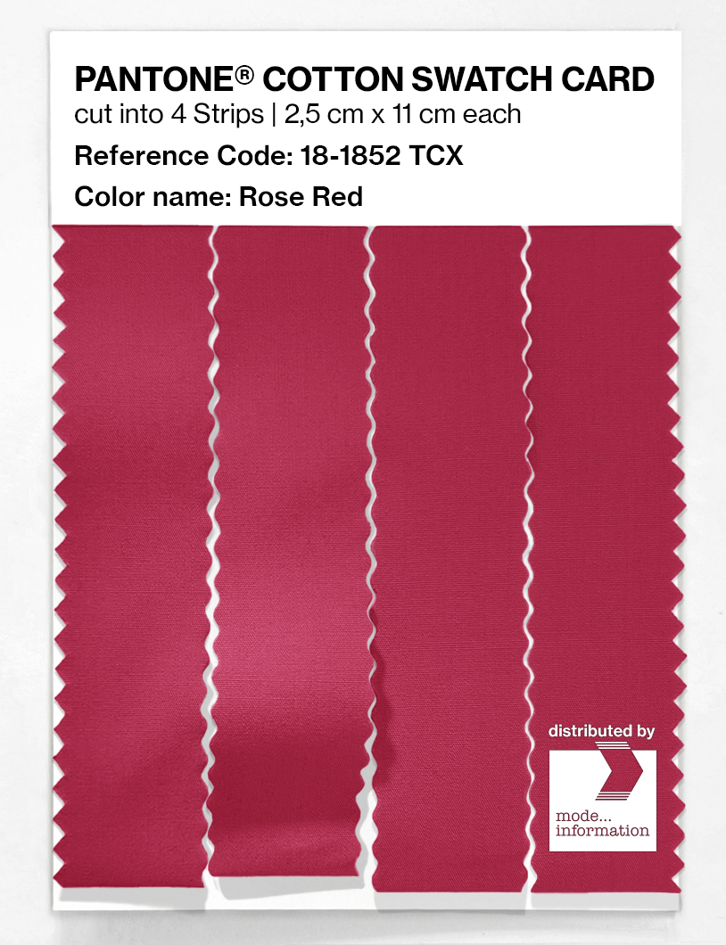 Product image 3 of the product “PANTONE® COTTON SWATCH CARD 18-1852 TCX Rose Red ”