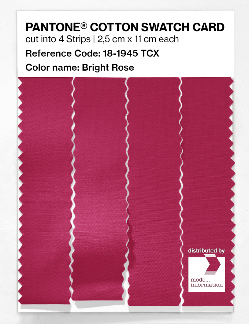 Product image 3 of the product “PANTONE® COTTON SWATCH CARD 18-1945 TCX Bright Rose ”