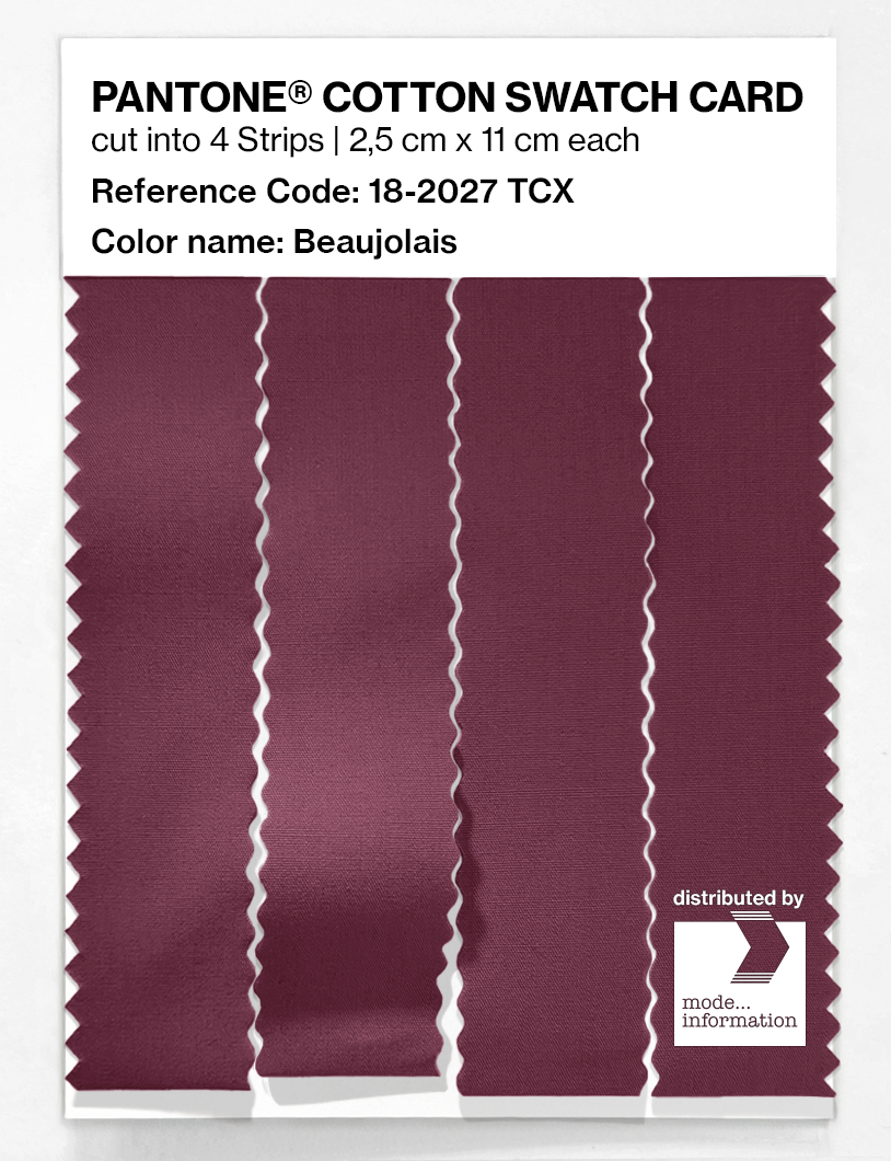 Artikelbild 3 des Artikels “PANTONE® COTTON SWATCH CARD 18-2027 TCX Beaujolais “