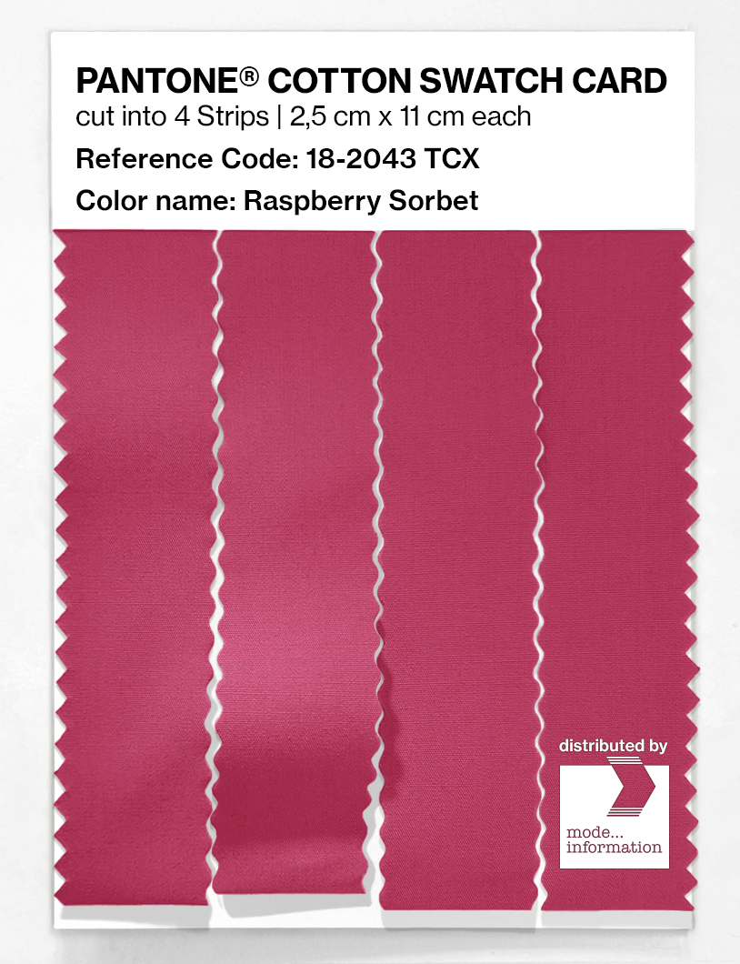 Product image 3 of the product “PANTONE® COTTON SWATCH CARD 18-2043 TCX Raspberry Sorbet ”