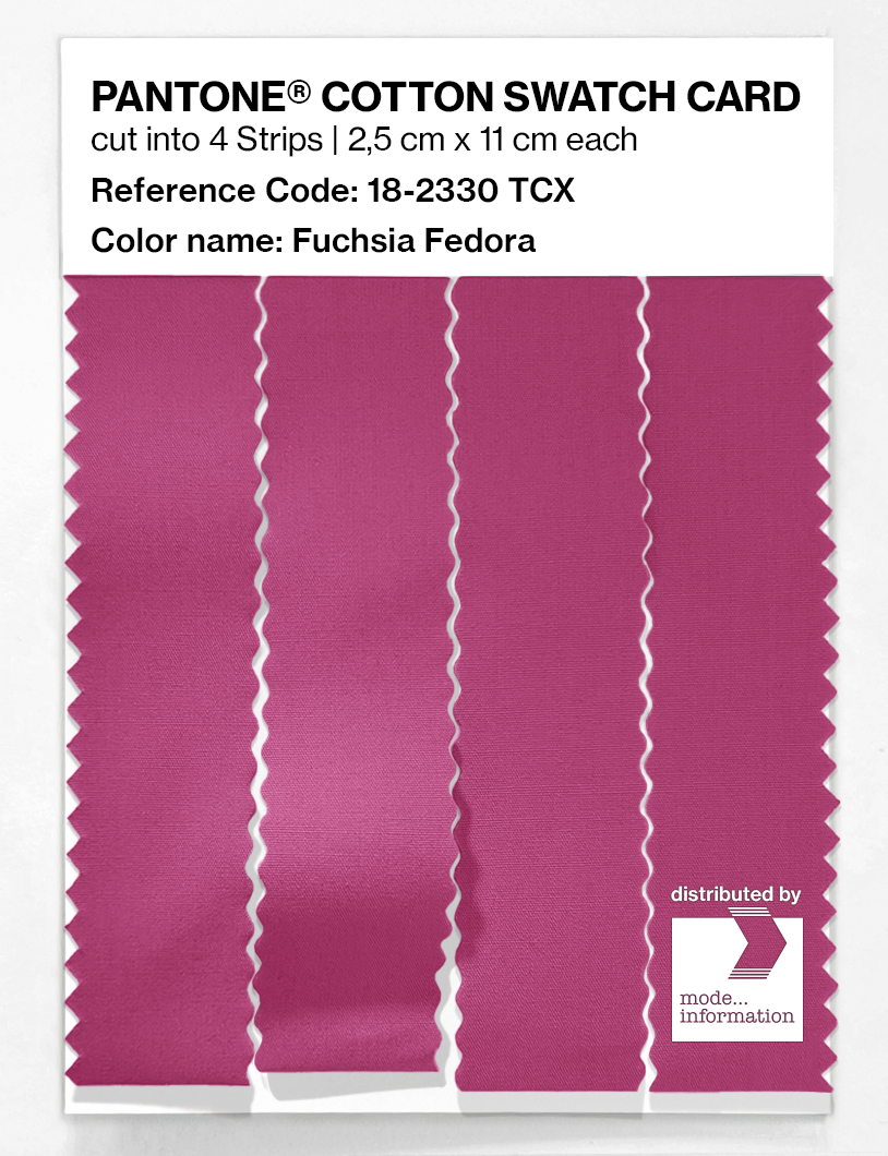 Product image 3 of the product “PANTONE® COTTON SWATCH CARD 18-2330 TCX Fuchsia Fedora ”