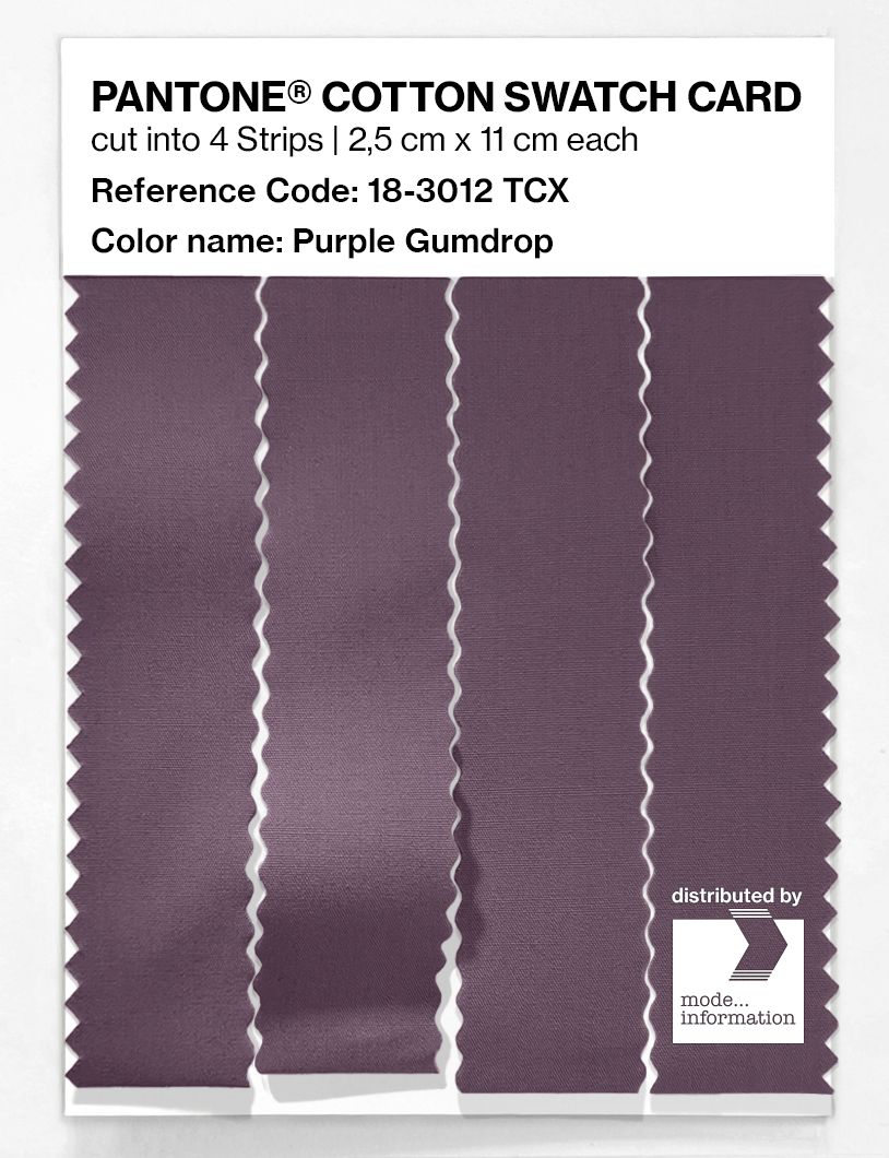 Product image 3 of the product “PANTONE® COTTON SWATCH CARD 18-3012 TCX Purple Gumdrop ”