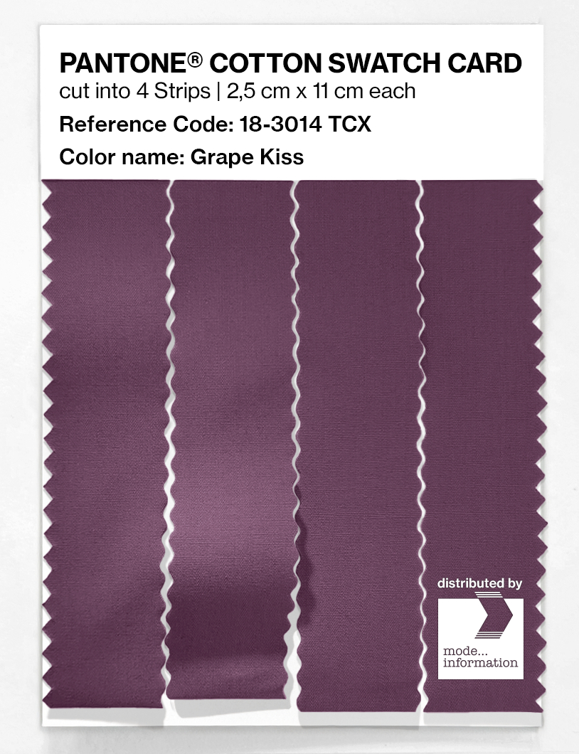 Product image 3 of the product “PANTONE® COTTON SWATCH CARD 18-3014 TCX Grape Kiss ”
