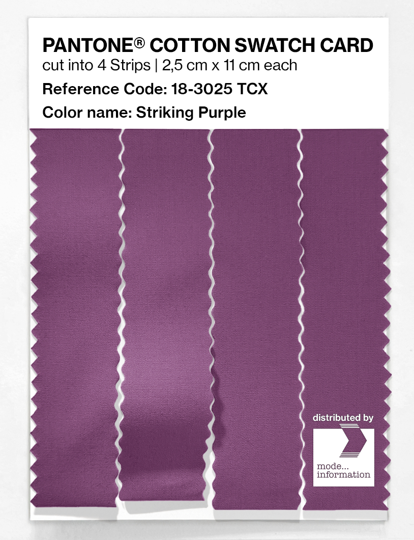 Product image 3 of the product “PANTONE® COTTON SWATCH CARD 18-3025 TCX Striking Purple ”