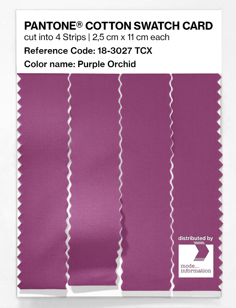 Product image 3 of the product “PANTONE® COTTON SWATCH CARD 18-3027 TCX Purple Orchid ”