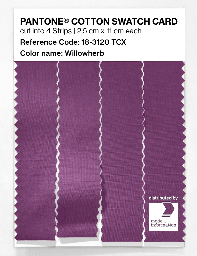 Product image 3 of the product “PANTONE® COTTON SWATCH CARD 18-3120 TCX Willowherb ”