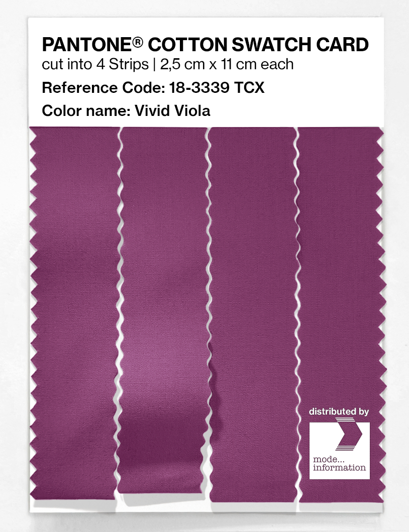Product image 3 of the product “PANTONE® COTTON SWATCH CARD 18-3339 TCX Vivid Viola ”