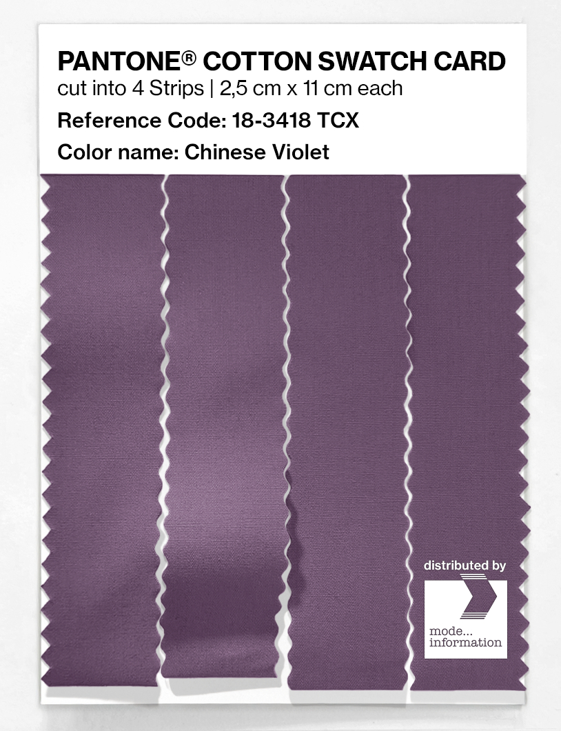 Product image 3 of the product “PANTONE® COTTON SWATCH CARD 18-3418 TCX Chinese Violet ”