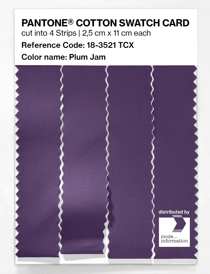 Product image 3 of the product “PANTONE® COTTON SWATCH CARD 18-3521 TCX Plum Jam ”