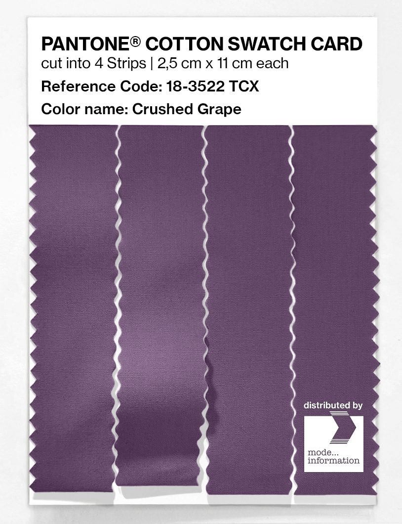 Product image 3 of the product “PANTONE® COTTON SWATCH CARD 18-3522 TCX Crushed Grape ”