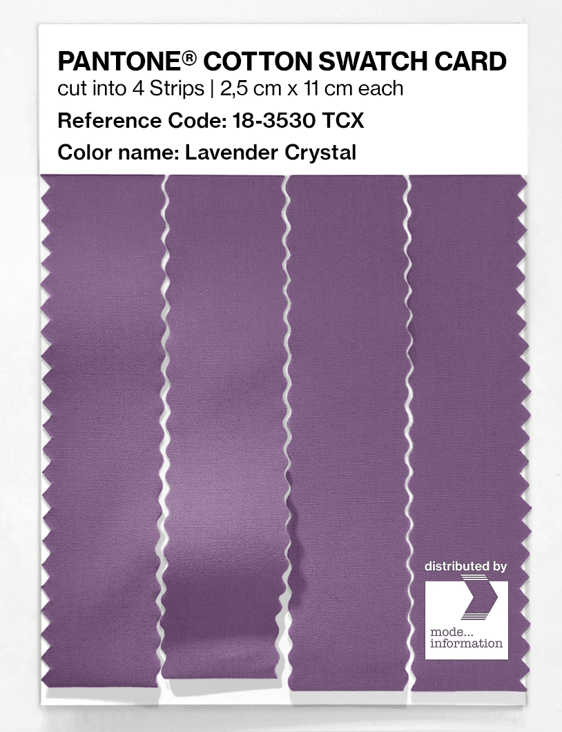 Product image 3 of the product “PANTONE® COTTON SWATCH CARD 18-3530 TCX Lavender Crystal ”