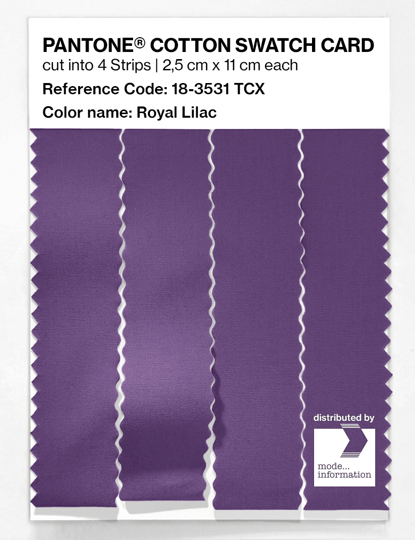 Product image 3 of the product “PANTONE® COTTON SWATCH CARD 18-3531 TCX Royal Lilac ”