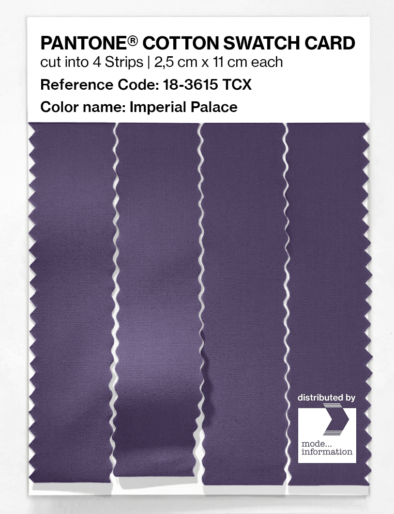 Product image 3 of the product “PANTONE® COTTON SWATCH CARD 18-3615 TCX Imperial Palace ”