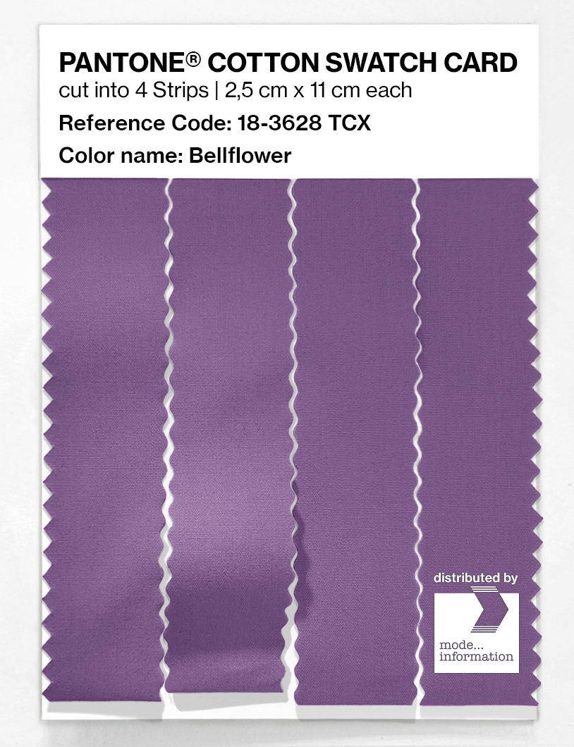 Product image 3 of the product “PANTONE® COTTON SWATCH CARD 18-3628 TCX Bellflower ”