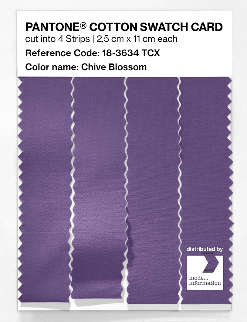 Product image 3 of the product “PANTONE® COTTON SWATCH CARD 18-3634 TCX Chive Blossom ”