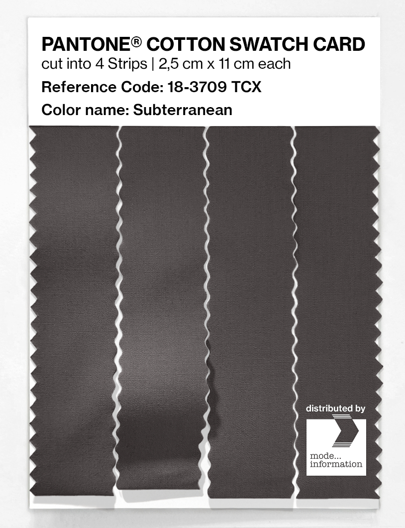 Product image 3 of the product “PANTONE® COTTON SWATCH CARD 18-3709 TCX Subterranean ”