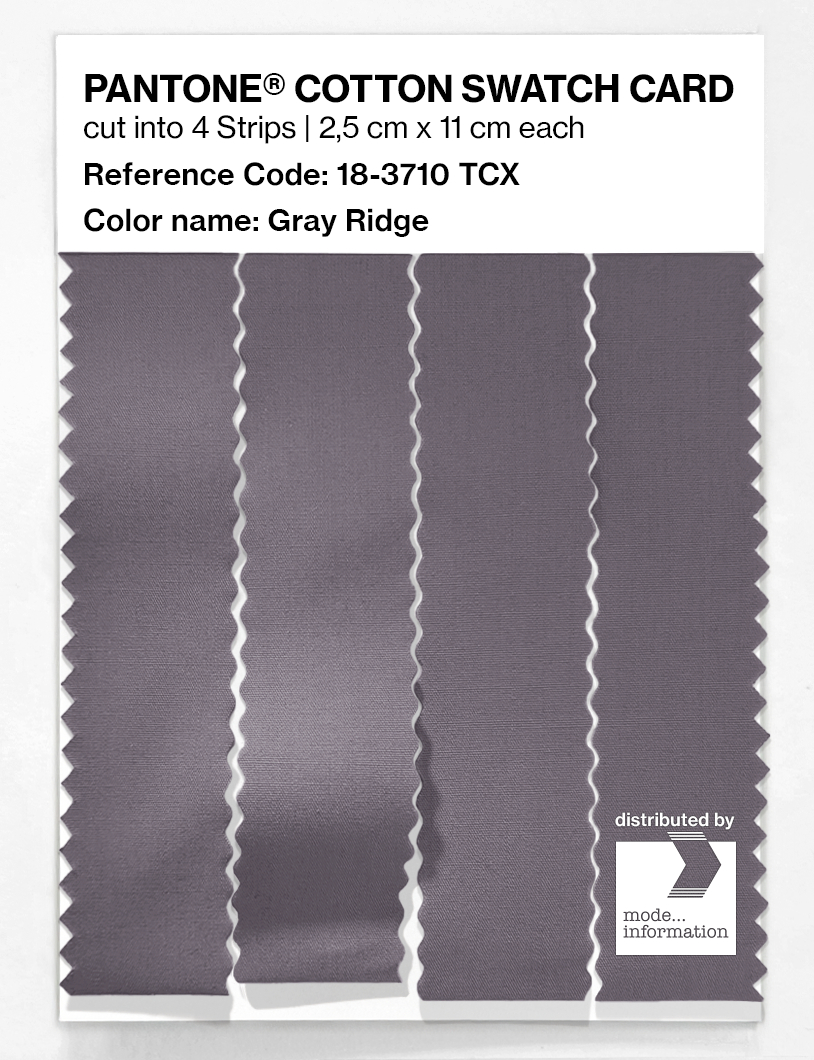 Product image 3 of the product “PANTONE® COTTON SWATCH CARD 18-3710 TCX Gray Ridge ”