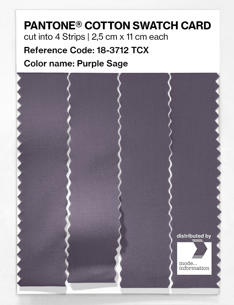 Product image 3 of the product “PANTONE® COTTON SWATCH CARD 18-3712 TCX Purple Sage ”