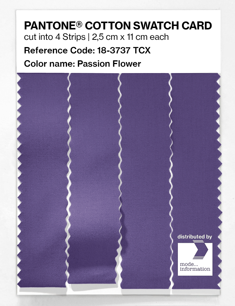 Product image 3 of the product “PANTONE® COTTON SWATCH CARD 18-3737 TCX Passion Flower ”