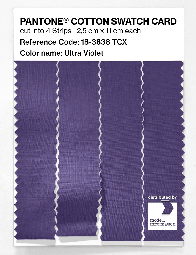 Product image 3 of the product “PANTONE® COTTON SWATCH CARD 18-3838 TCX Ultra Violet ”
