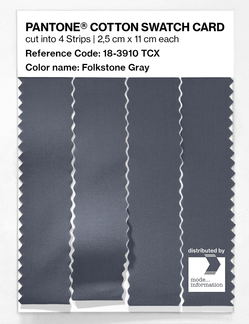Product image 3 of the product “PANTONE® COTTON SWATCH CARD 18-3910 TCX Folkstone Gray ”