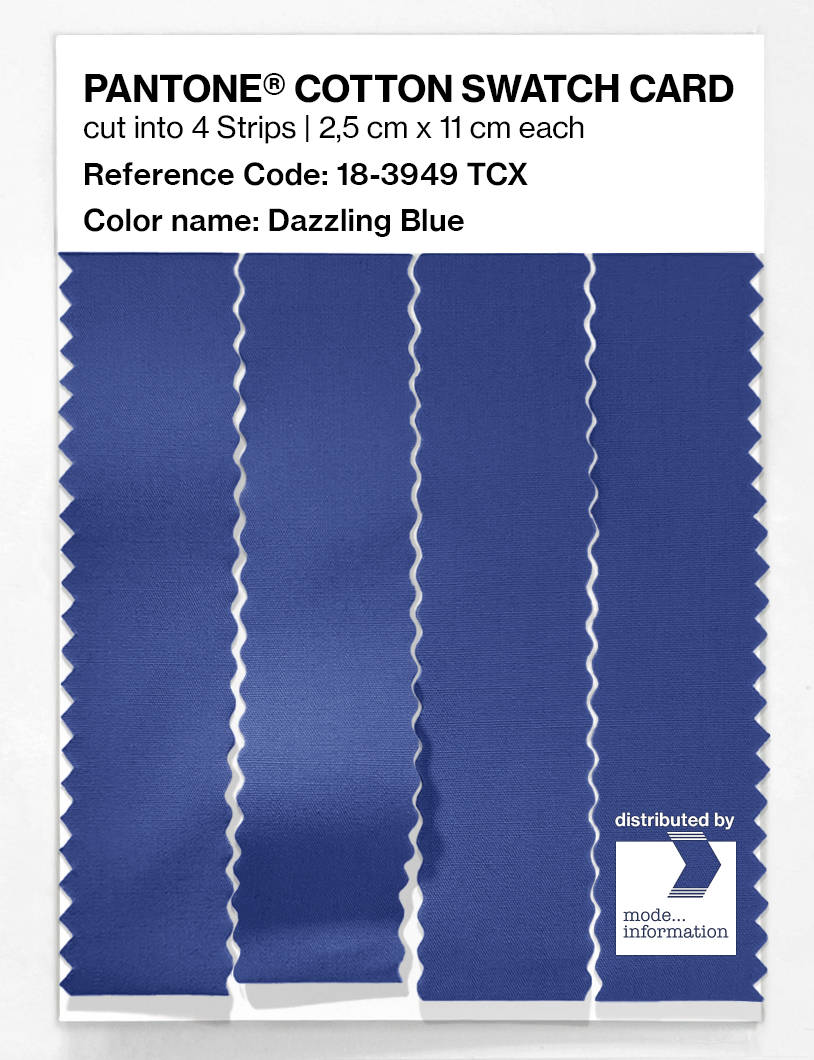 Product image 3 of the product “PANTONE® COTTON SWATCH CARD 18-3949 TCX Dazzling Blue ”