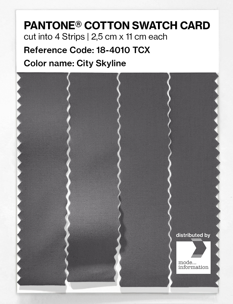 Product image 3 of the product “PANTONE® COTTON SWATCH CARD 18-4010 TCX City Skyline ”