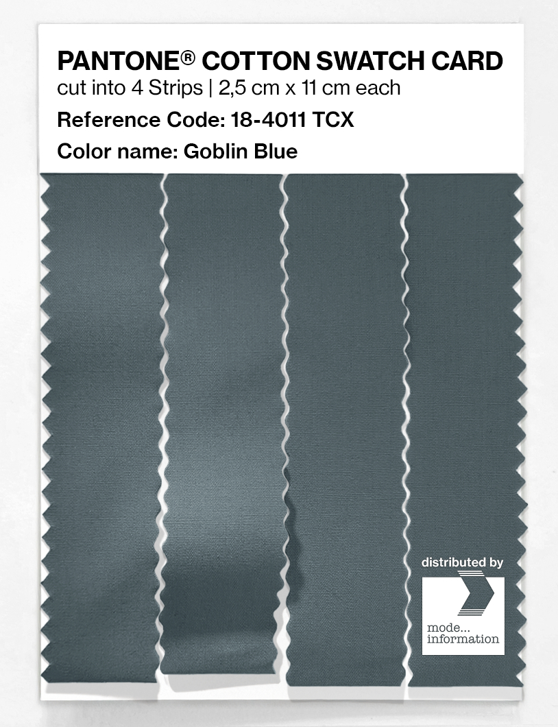 Product image 3 of the product “PANTONE® COTTON SWATCH CARD 18-4011 TCX Goblin Blue ”