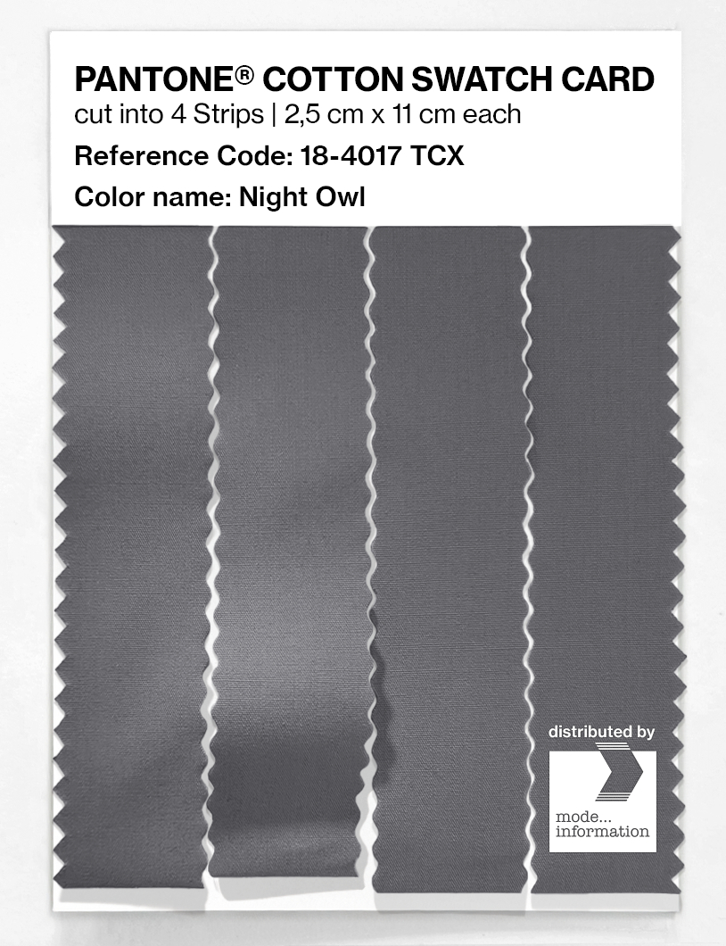 Product image 3 of the product “PANTONE® COTTON SWATCH CARD 18-4017 TCX Night Owl ”