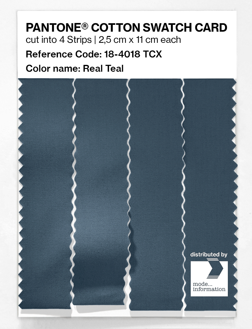 Product image 3 of the product “PANTONE® COTTON SWATCH CARD 18-4018 TCX Real Teal ”