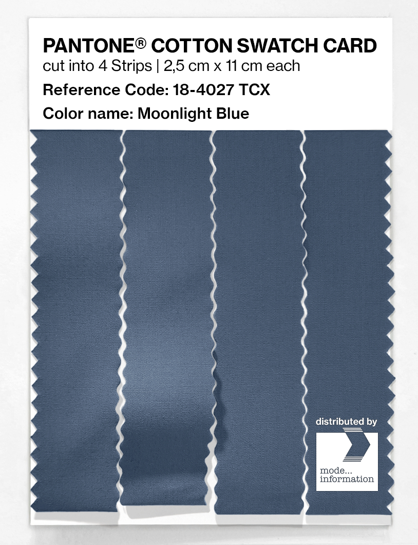 Artikelbild 3 des Artikels “PANTONE® COTTON SWATCH CARD 18-4027 TCX Moonlight Blue “