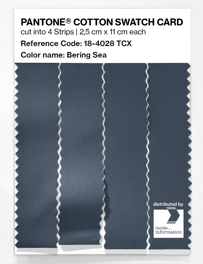 Product image 3 of the product “PANTONE® COTTON SWATCH CARD 18-4028 TCX Bering Sea ”