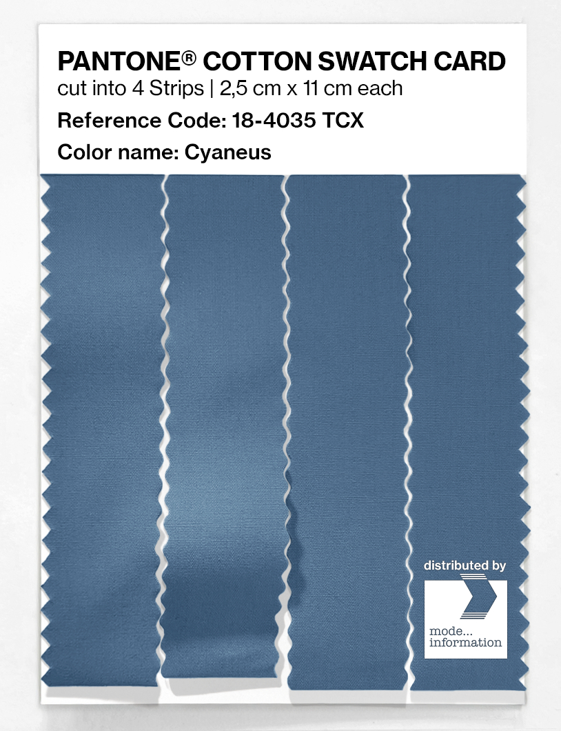 Product image 3 of the product “PANTONE® COTTON SWATCH CARD 18-4035 TCX Cyaneus ”