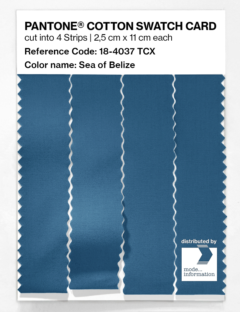 Product image 3 of the product “PANTONE® COTTON SWATCH CARD 18-4037 TCX Sea of Belize ”
