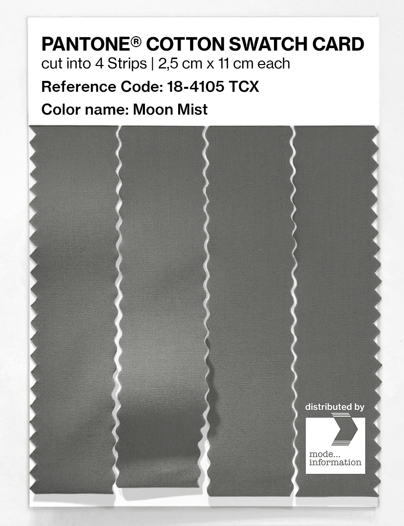 Product image 3 of the product “PANTONE® COTTON SWATCH CARD 18-4105 TCX Moon Mist ”