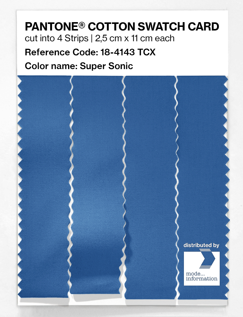 Product image 3 of the product “PANTONE® COTTON SWATCH CARD 18-4143 TCX Super Sonic ”