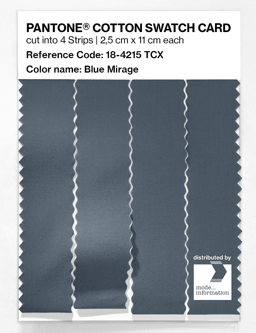 Product image 3 of the product “PANTONE® COTTON SWATCH CARD 18-4215 TCX Blue Mirage ”