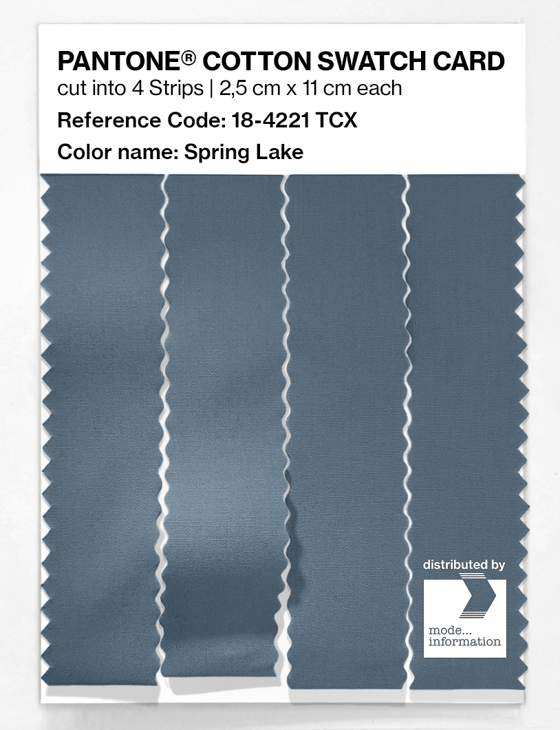 Product image 3 of the product “PANTONE® COTTON SWATCH CARD 18-4221 TCX Spring Lake ”