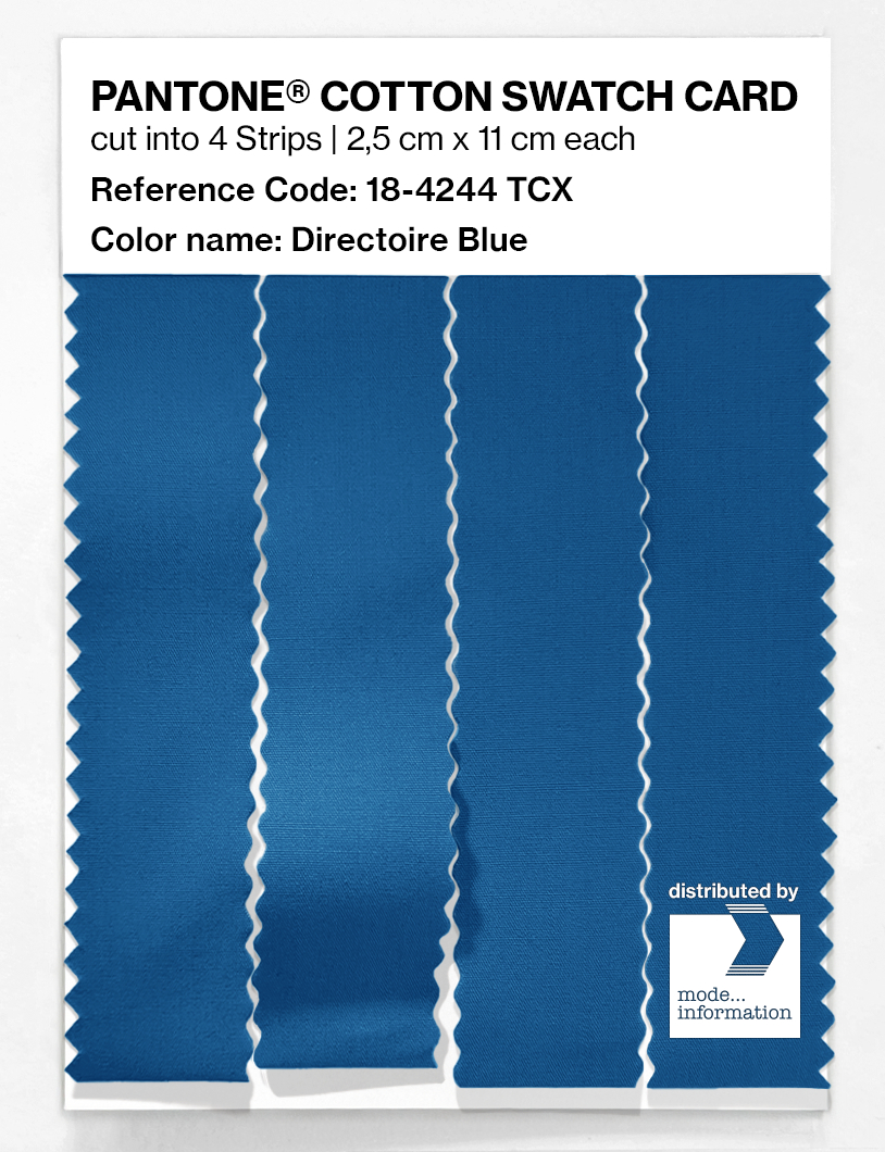 Product image 3 of the product “PANTONE® COTTON SWATCH CARD 18-4244 TCX Directoire Blue ”