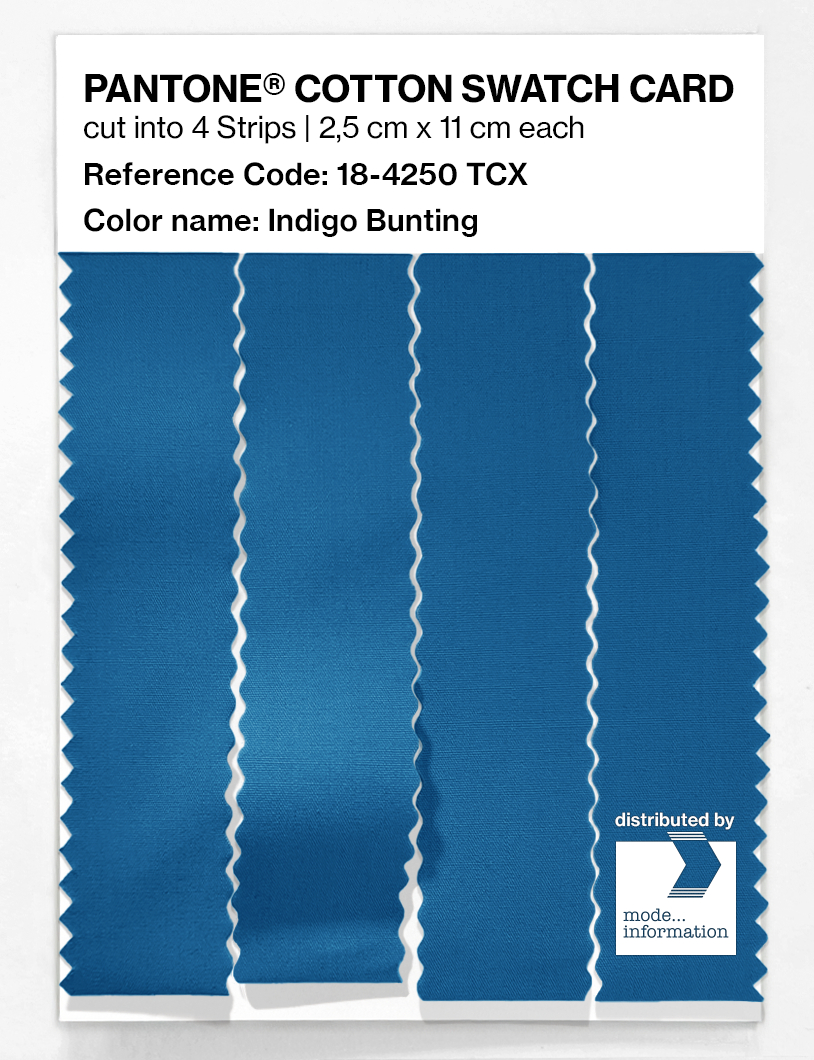Product image 3 of the product “PANTONE® COTTON SWATCH CARD 18-4250 TCX Indigo Bunting ”