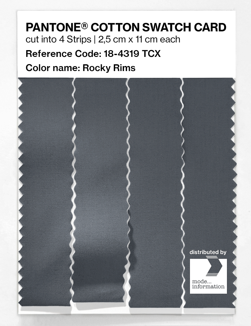 Product image 3 of the product “PANTONE® COTTON SWATCH CARD 18-4319 TCX Rocky Rims ”