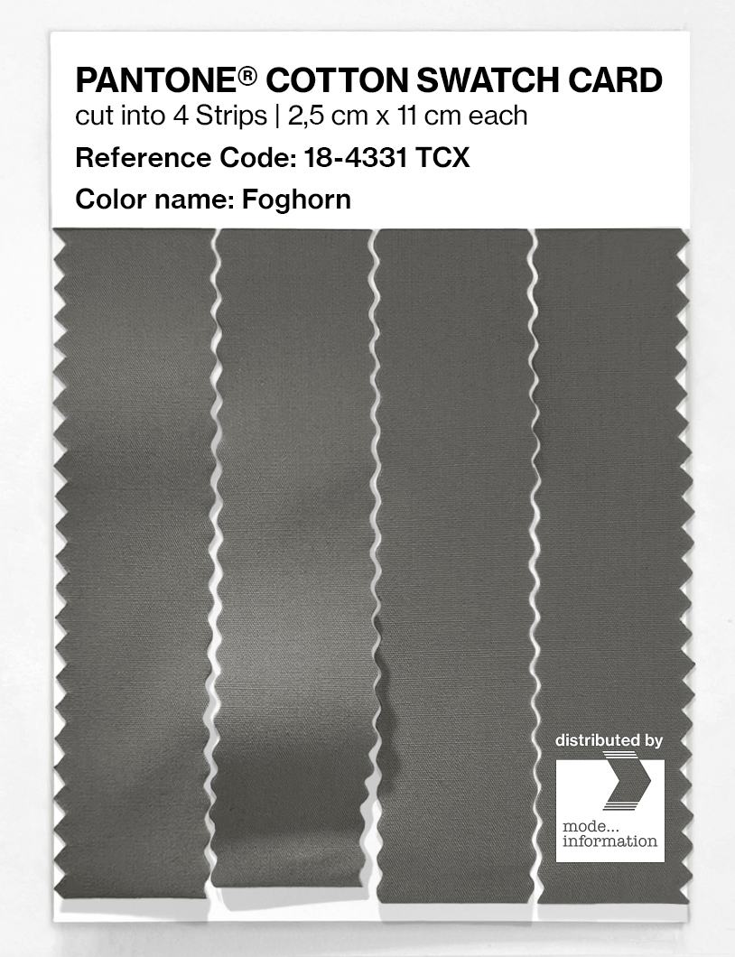 Product image 3 of the product “PANTONE® COTTON SWATCH CARD 18-4331 TCX Foghorn ”