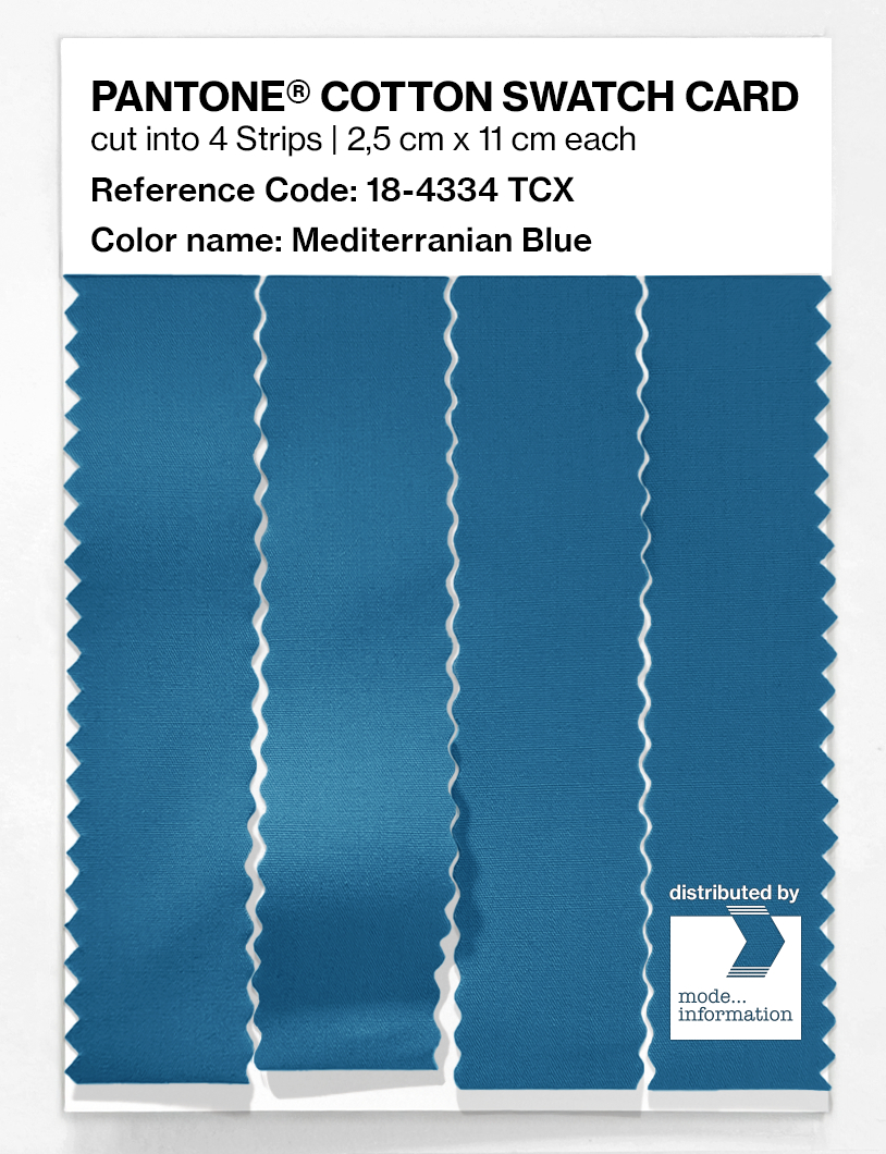 Artikelbild 3 des Artikels “PANTONE® COTTON SWATCH CARD 18-4334 TCX Mediterranian Blue “