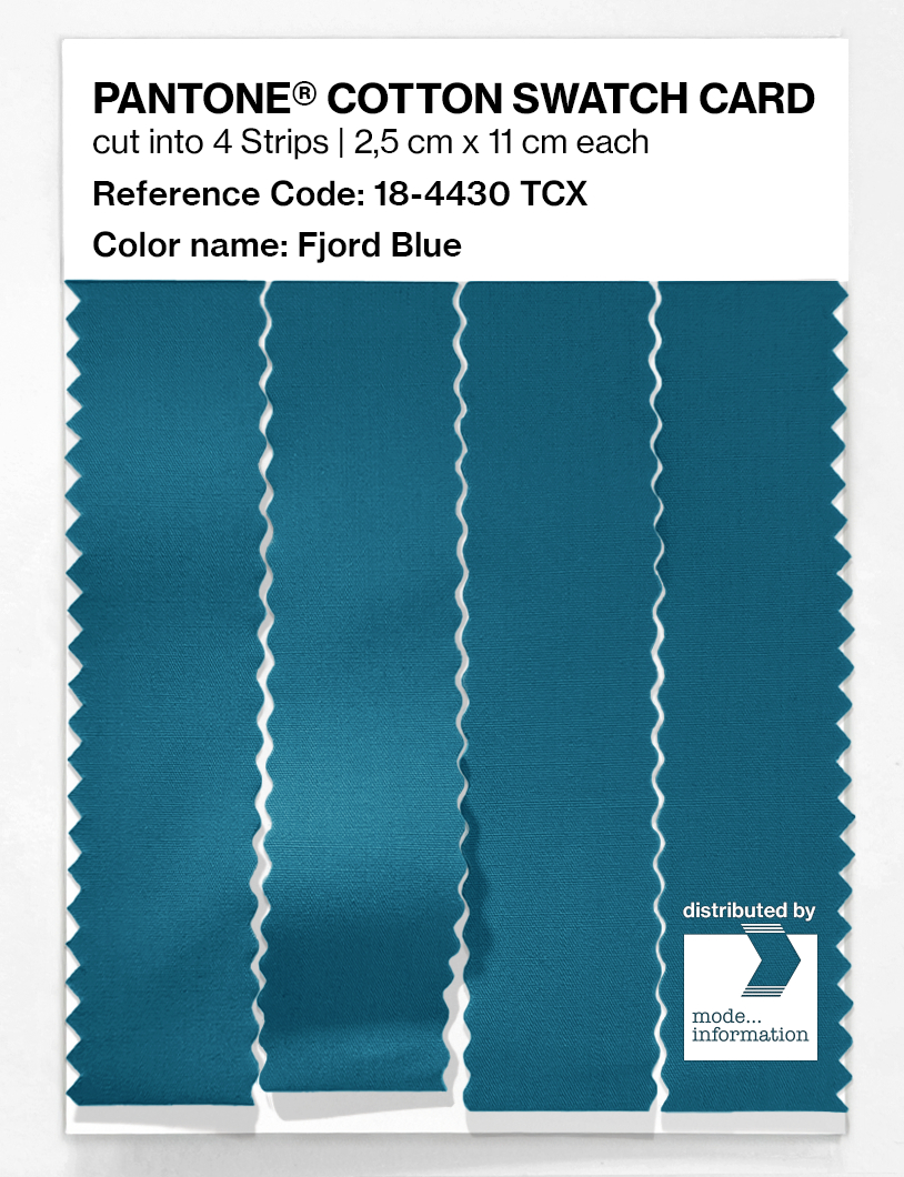 Product image 3 of the product “PANTONE® COTTON SWATCH CARD 18-4430 TCX Fjord Blue ”