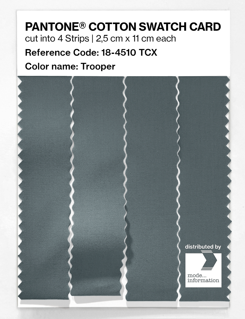 Product image 3 of the product “PANTONE® COTTON SWATCH CARD 18-4510 TCX Trooper ”