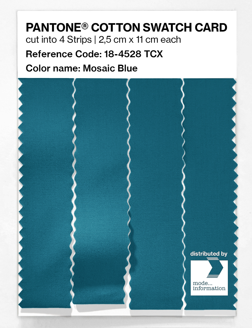 Product image 3 of the product “PANTONE® COTTON SWATCH CARD 18-4528 TCX Mosaic Blue ”