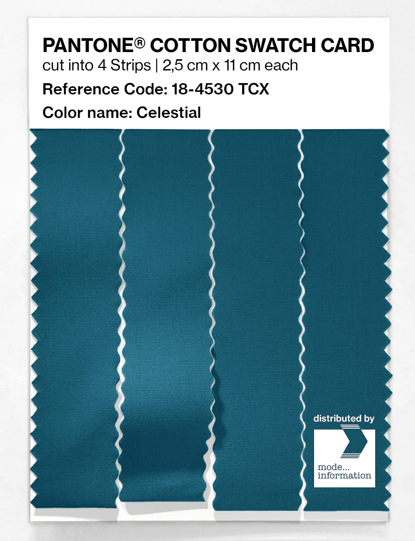 Product image 3 of the product “PANTONE® COTTON SWATCH CARD 18-4530 TCX Celestial ”
