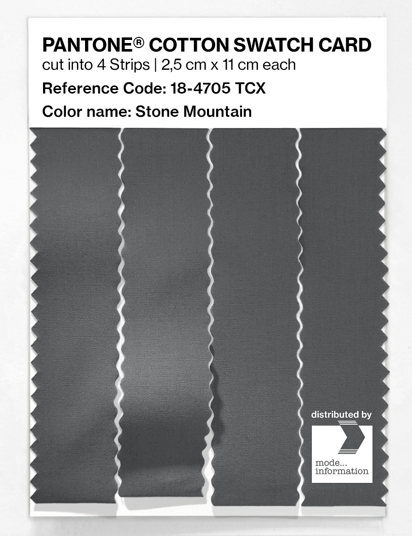 Product image 3 of the product “PANTONE® COTTON SWATCH CARD 18-4705 TCX Stone Mountain ”