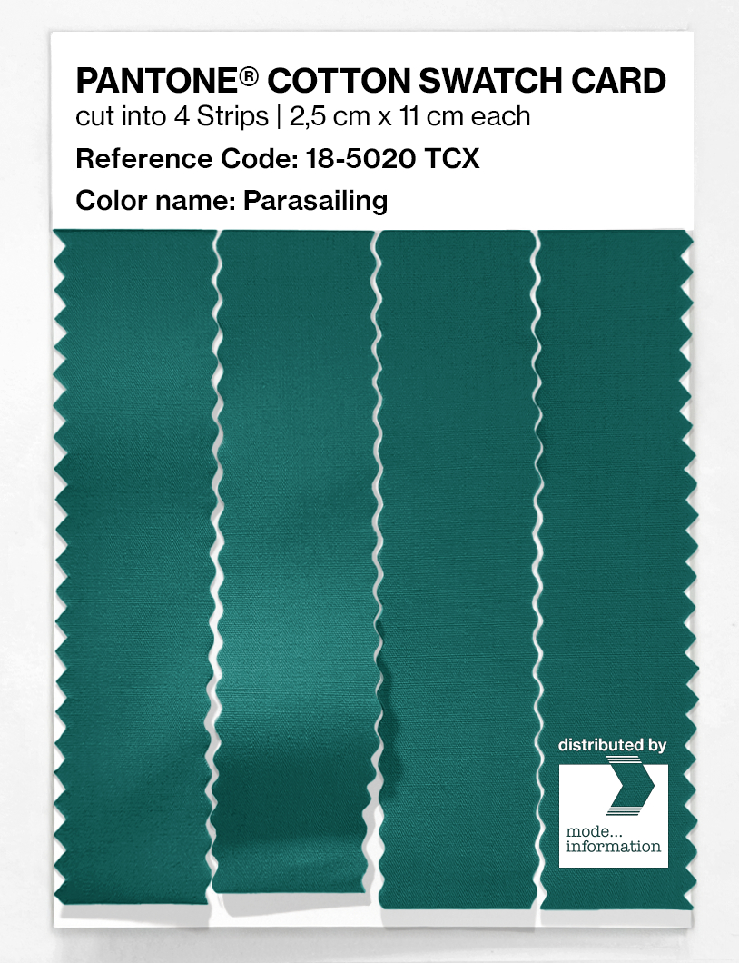 Product image 3 of the product “PANTONE® COTTON SWATCH CARD 18-5020 TCX Parasailing ”