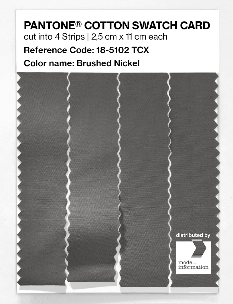Product image 3 of the product “PANTONE® COTTON SWATCH CARD 18-5102 TCX Brushed Nickel ”